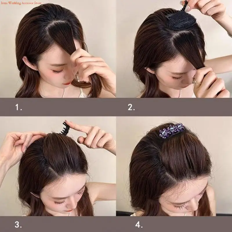G92D Volumizing Hair Clip Hair Pad Comb Insert For Flat Fine Thin Hair Styling Seamless Professional Clip