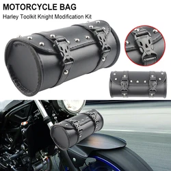 Motorrad Cruiser Werkzeug Tasche Gabel Barrel Form Lenker Vorne Gabel Tasche Schwarz Satteltaschen Für Motorrad Pannier Sattel Taschen Werkzeuge