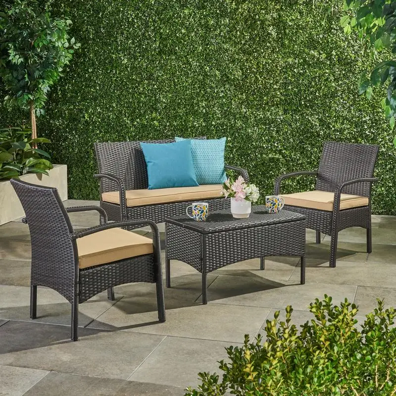 

4 Piece Wicker Chat Set in Cordoba Design