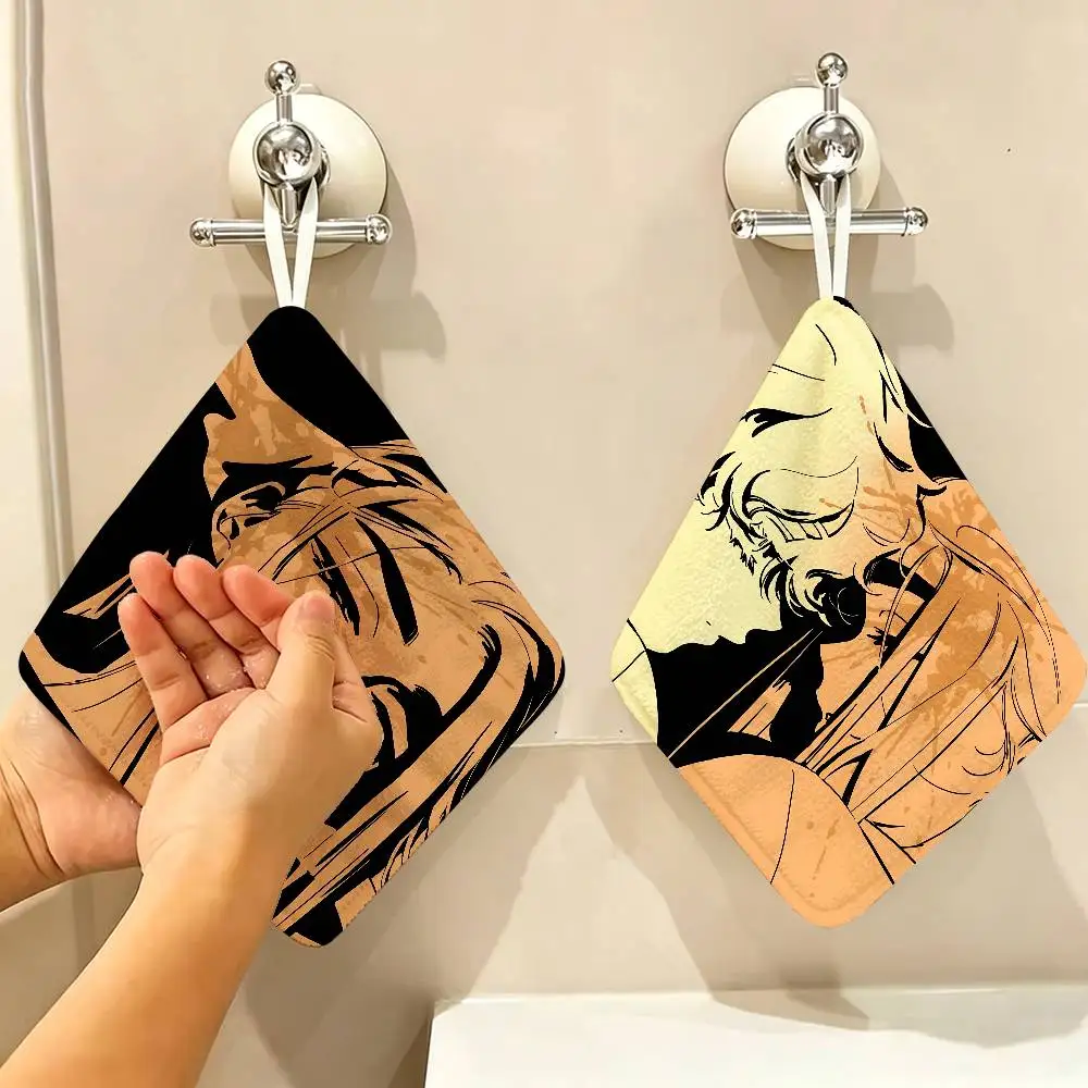 Anime A-Alien Stage Polyester Cotton Hanging Kitchen Towel, Soft Hand Wiping Towel, Reusable for Kitchen Bathroom Home