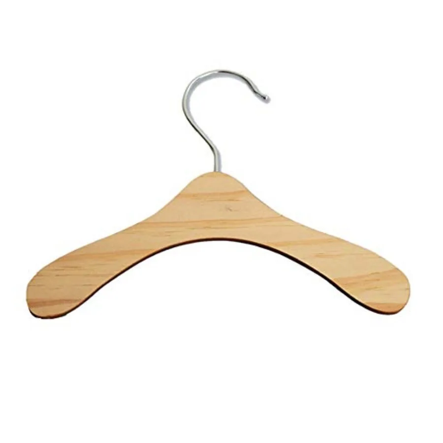 

5 Pack Wooden Hangers, Dog Clothes Hanger 8.6 inch - Little Hangers for Doll Dress Clothes Gown Outfit Holders Accessories L