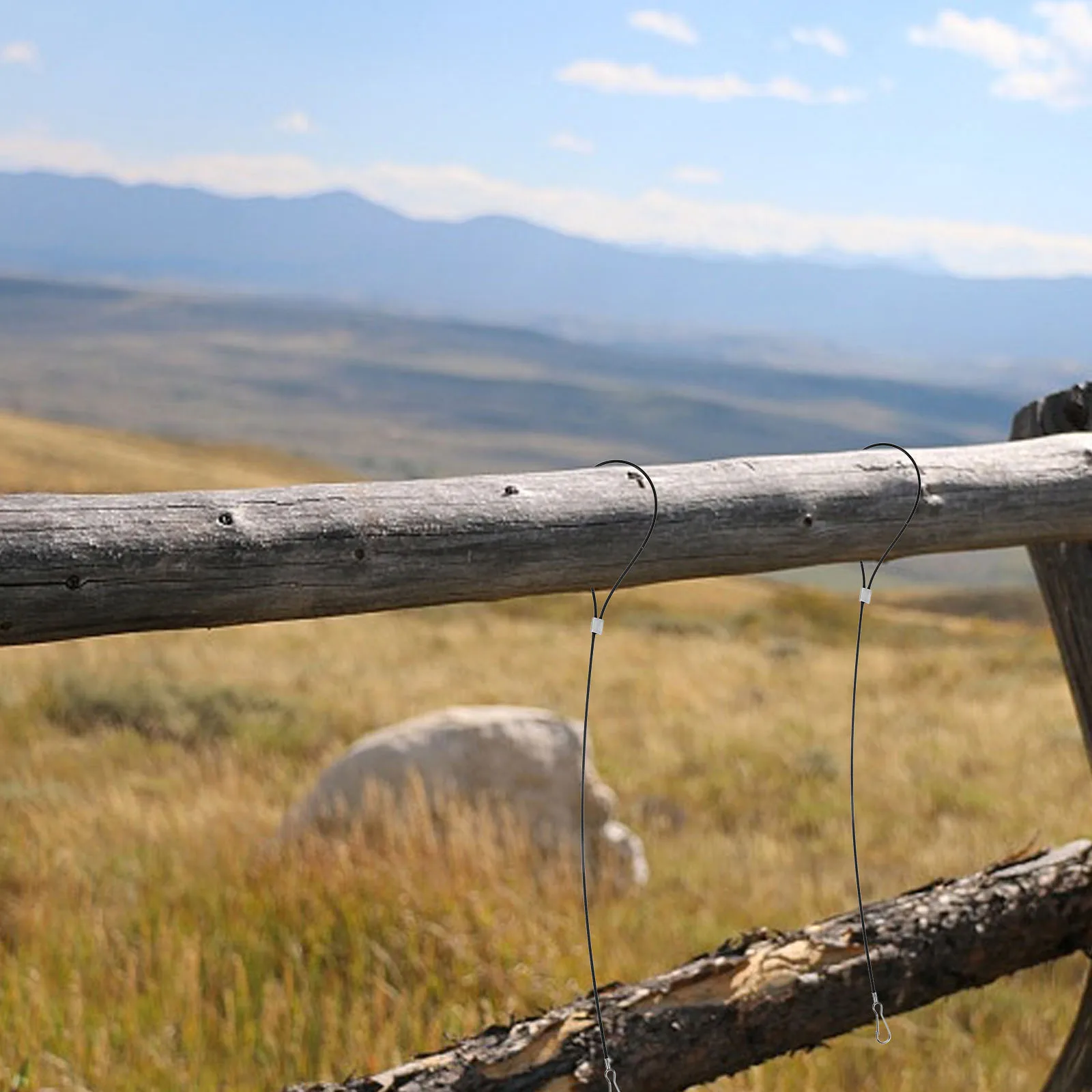 

5Pcs Stainless Steel Cable Pull Adjustable Gate Latch Rope Anti-Fall Gate Lock Pull for Wooden Metal Fence Outdoor Use