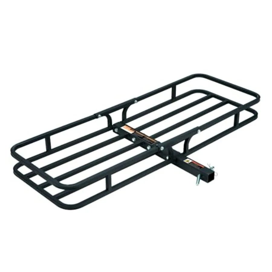 

Heavy Duty Steel Cargo Carrier 500 LBS 53.5" x 19.5" x 4" Hitch Mount for 2" Recvers Compatible with Class III and IV Heat-Resi