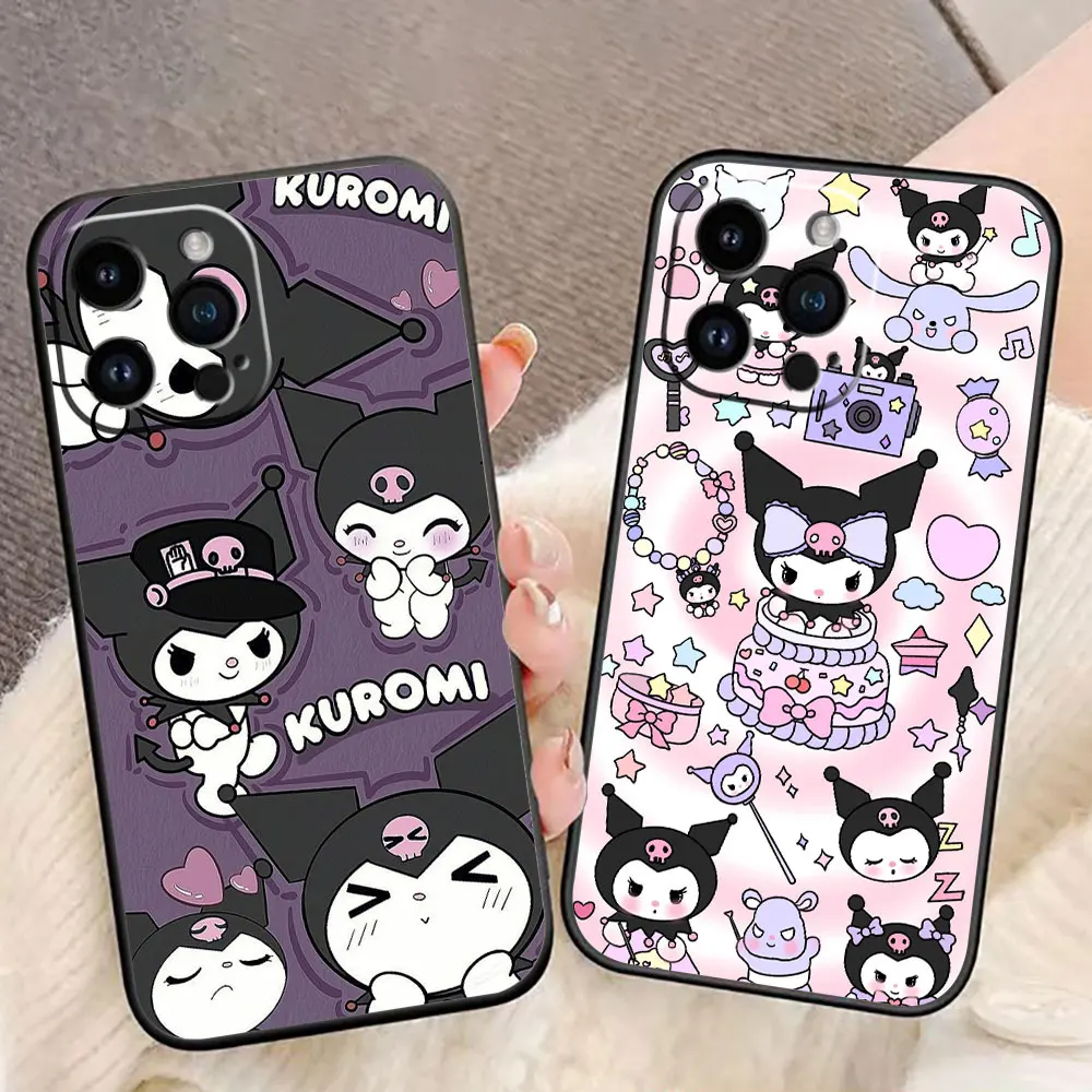 Cartoon Kawaii K-Kuromi Phone Case For iphone 16 15 14 13 12 11 Pro XS Max Mini X SE 2020 2022 8 7 6 5 Plus Case Funda Shell 