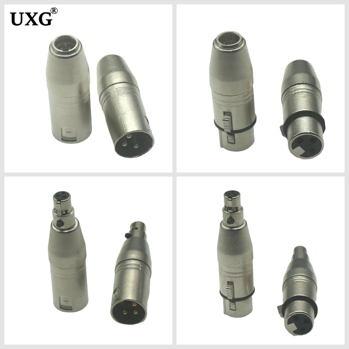 XLR To Mini XLR 3pin Audio Mic Microphone Adapter Connector Mini XLR 3 Pin Male Female to XLR 3 pin Male Plug SLR Camera