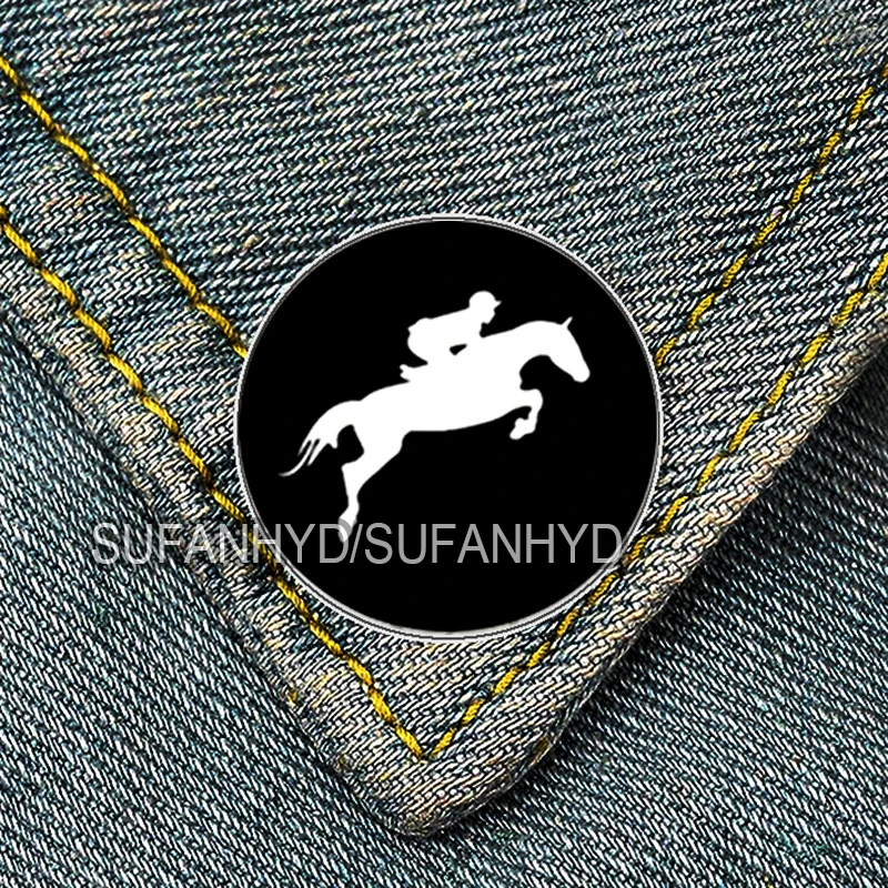 بروش سباق الخيل من الفولاذ المقاوم للصدأ ، جودة عالية ، مجوهرات عصرية ، شارة الحصان ، دبوس طوق الحيوان ، الموضة #5