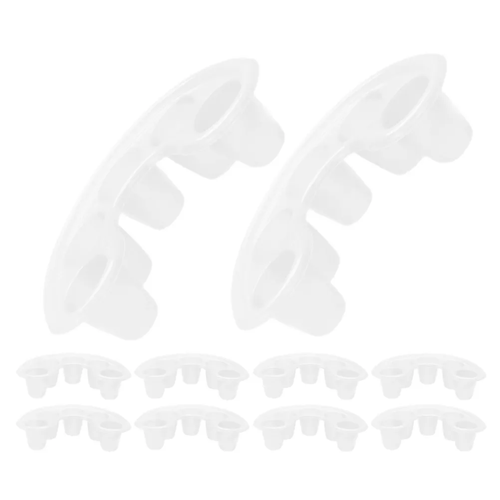 

10Pcs Nail Art Hand Soaking Bowls Plastic Manicure Finger Separation Bowls Nail Care Soak Bath Tools for Polish Removal