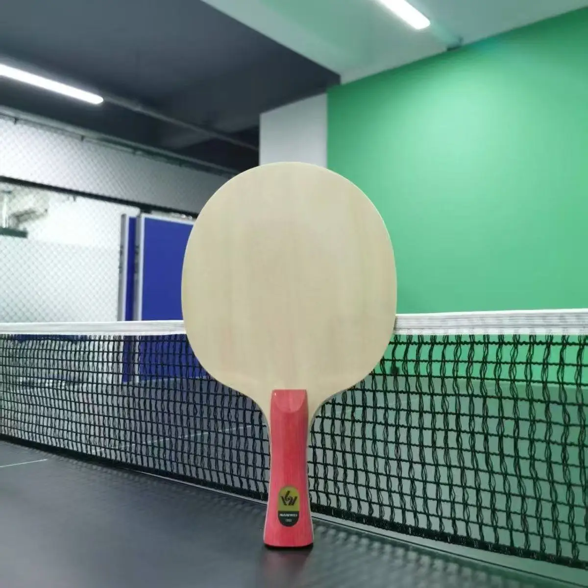 SANWEI Training Table Tennis Blade | FL Handle | Purple/Red | 5-Ply Wood | Simple Pack, No Retail Box, No Flaws