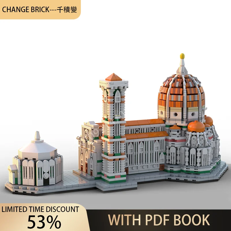 MOC 2013PCS Cathedral of Florence 1:800 Modelar Architecture Creative Children Brick Toy Birthday Building Christmas Gift Block