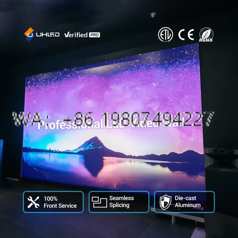 for UHLED Indoor HD COB LED Display P1.86 Screen Home Theatre 7680Hz High Refresh Rate Video Wall