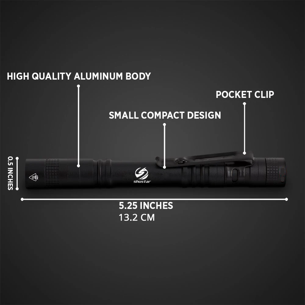 Mini lanterna portátil de LED, lanterna fina de 1000 lúmens, 1 Switch Mode, para dentista, camping, caminhadas ao ar livre