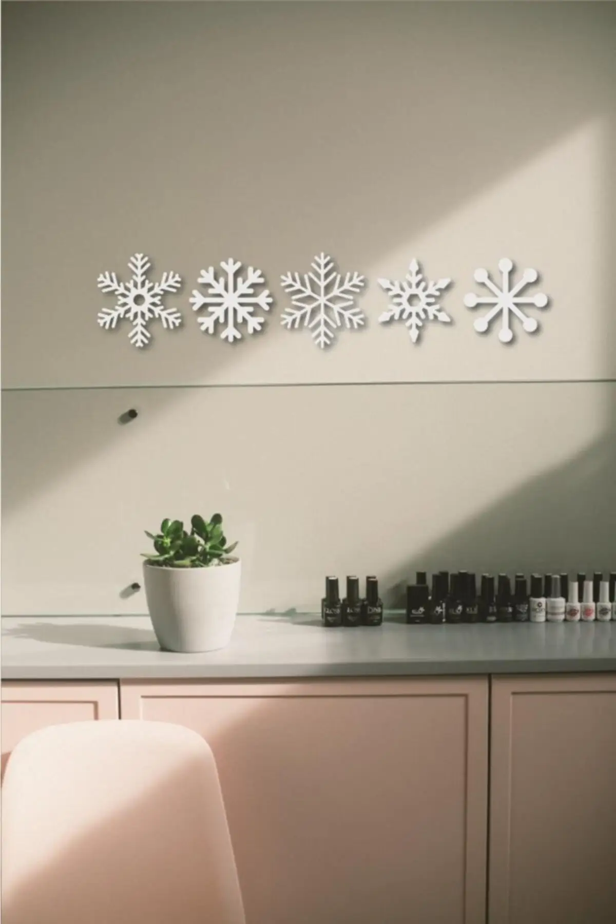 Branco flocos de neve decoração de parede de madeira ornamento de parede pintura de natal enfeite showy majestoso decorativo 2022 modelo de tendência