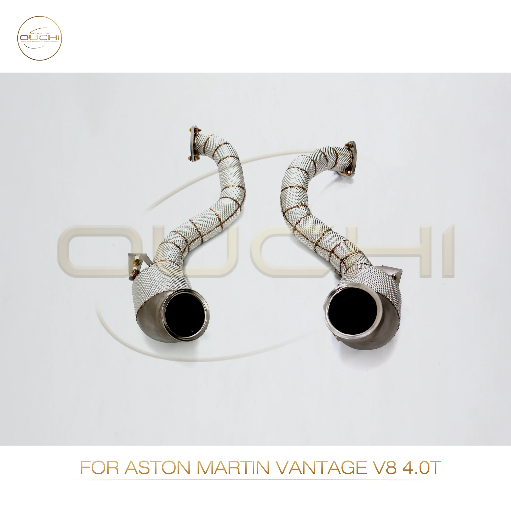 Performance Downpipe for Aston Martin VANTAGE V8 4.0T OUCHI Exhaust Stainless steel With Heat Shield Racing Pipe Auto Parts