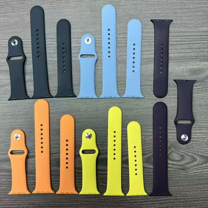 Silicone Strap for Apple Watch Band 44mm 40mm 45mm 41mm 49mm 42mm 38 46 Mm Bracelet IWatch Series 10 9 8 7 SE 6 5 4 Ultra 1 2 3