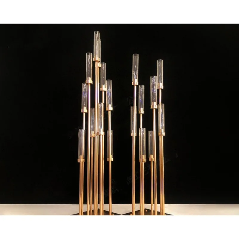 

Candle holder electroplated gold wedding lead party candle holder decoration ornament