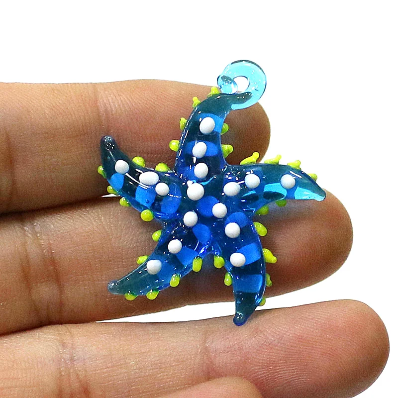 Niedliche meeres tiere Seestern Charme Miniatur glas Seestern Anhänger Dekoration für DIY Schmuck Halskette Armband Herstellung Zubehör oder Aquarium Dekoration Vorräte – Detail 33