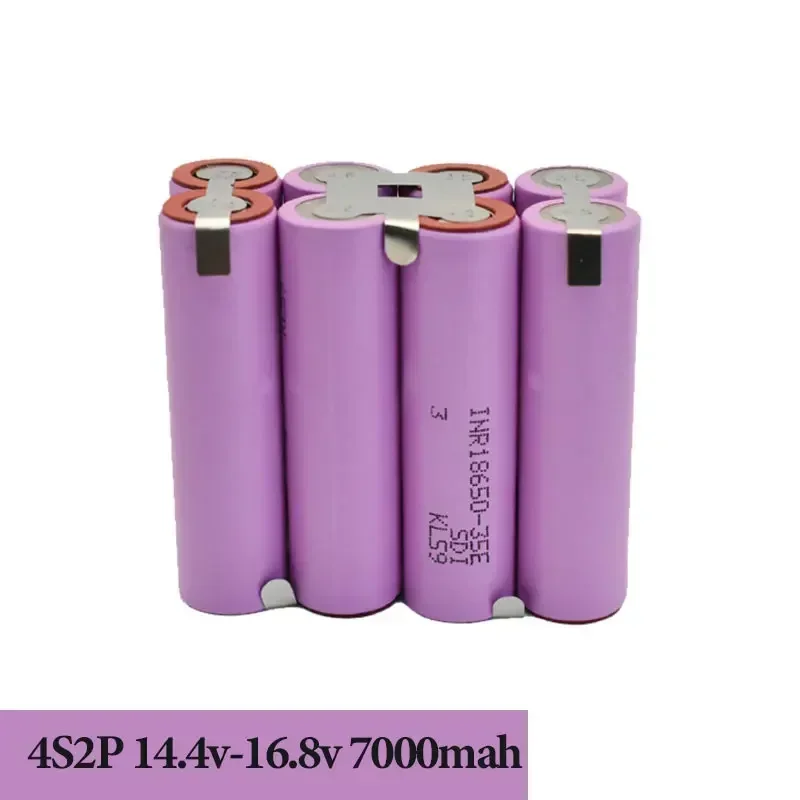 18650 35E 3500mAh 7000mAh 3S 4S 5S 6S 8S 7.4V 12.6V 14.8V 18V 25.2V 29.6V for Screwdriver Batteries Weld Battery Pack