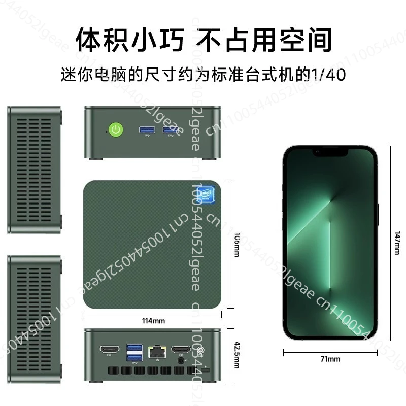 Twin Lake N150 MINI PC G3 N100 Windows 11 Pro DDR4 16GB 512GB NVMe SSD WIFI6 BT5.2 كمبيوتر ألعاب سطح المكتب