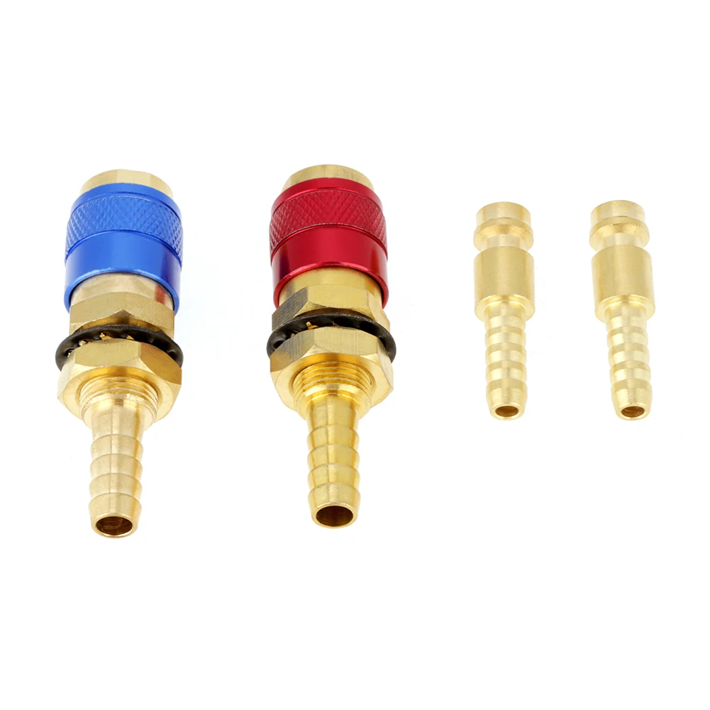 2pcs 8mm Brass Quick Connector Fitting For TIG Welding Torch Fast Connection Of Water/gas Between Welding Torch And Welding Plug