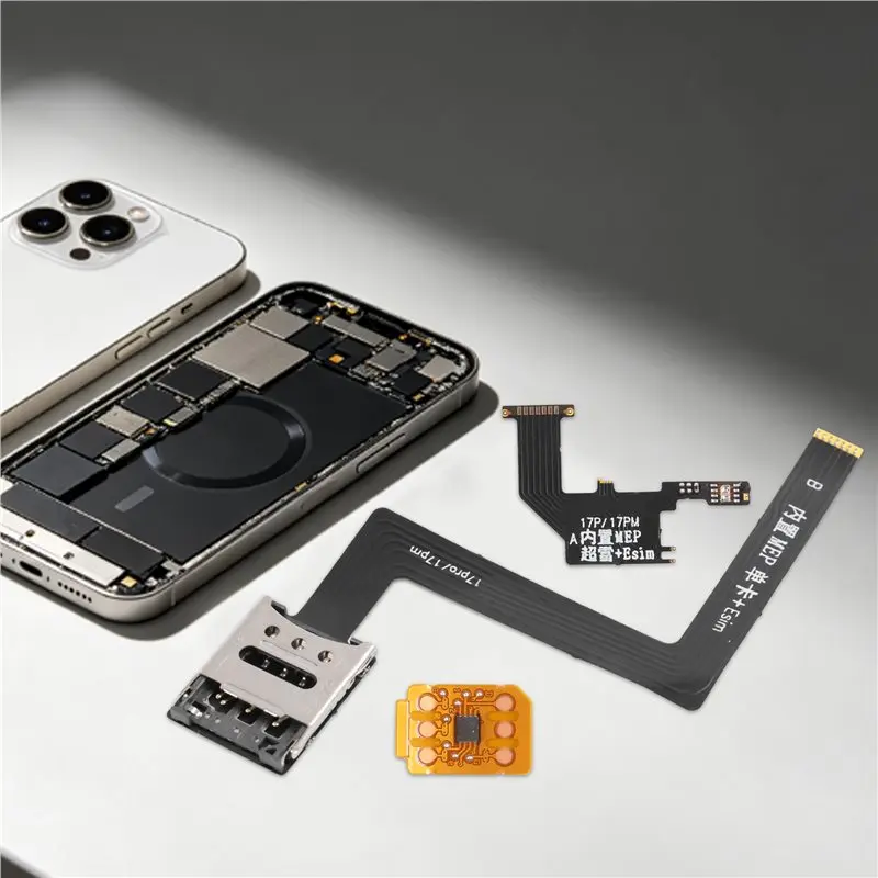 N34R-For 17 Pro Max SIM Flex SIMHUB IC Repair Tool Built-In MEP 1 SIM + ESIM Solution