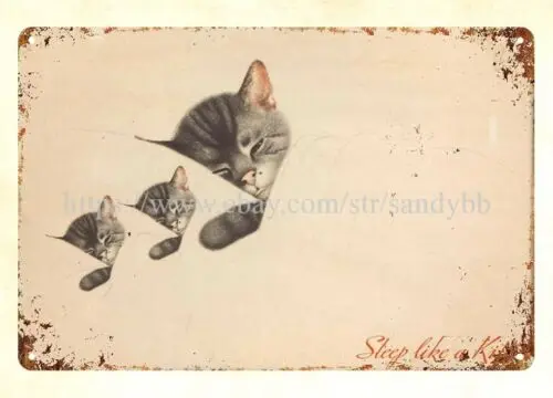 wall art CHESAPEAKE & OHIO RAILROAD Chessie kitten sleep metal tin sign sign