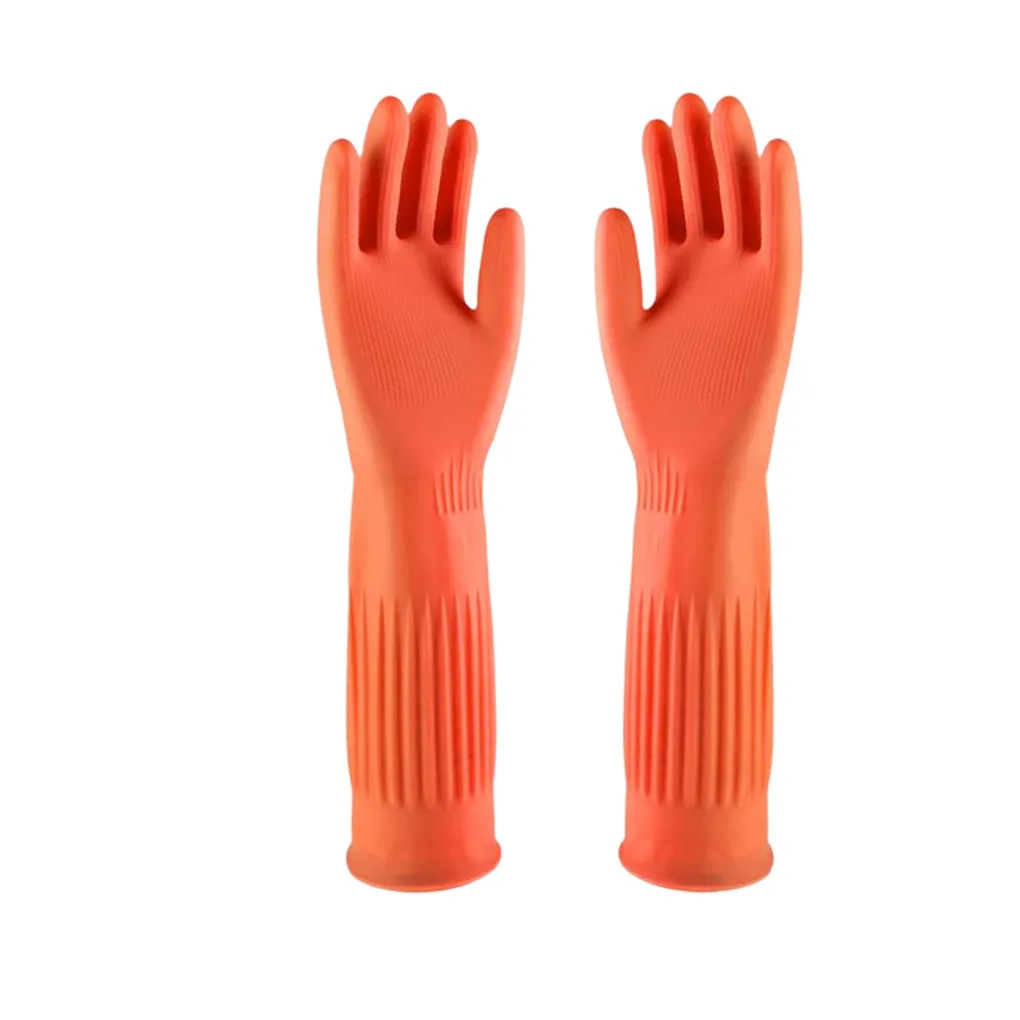 45/55cm Latex Long Gloves Aquarium Fish Tank Industrial Thick Protective Gauntlets Waterproof Rubber Latex Dishwashing Gloves