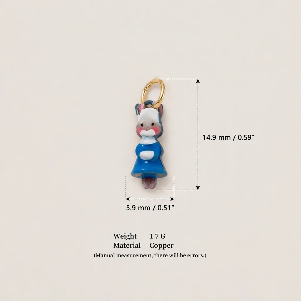 Vielseitige, beliebte, niedliche Tier-Serie: Katze, Bär, Trojaner DIY-Anhänger für Schmuck – Detail 4