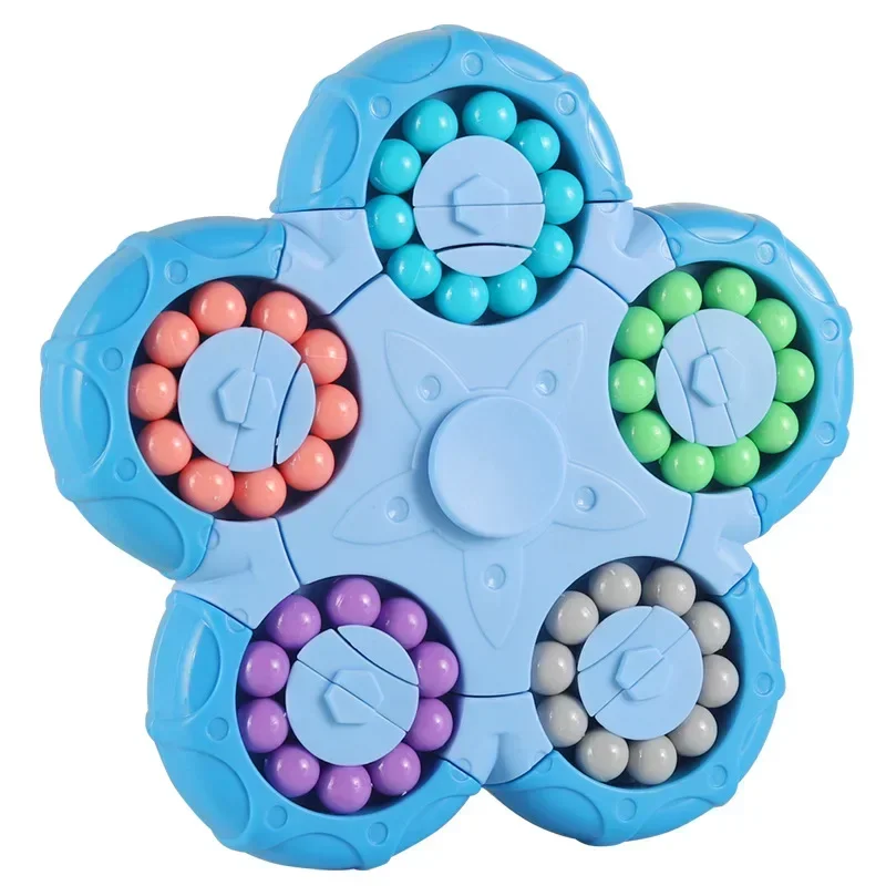 Magic Bean Rotating pouvez-vous ro Puzzle Toy pour enfants, Fidget Spinner Toys, 2 en 1, Souligné, Instituts Puzzles