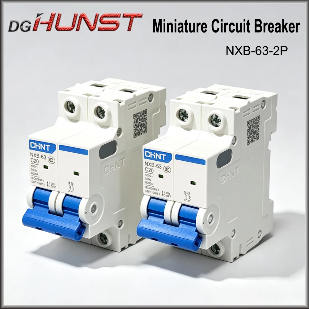 HUNST CHNT NXB-63 2P Miniature Leakage Protector 3A-63A Household Industrial Air Circuit Breaker Switch
