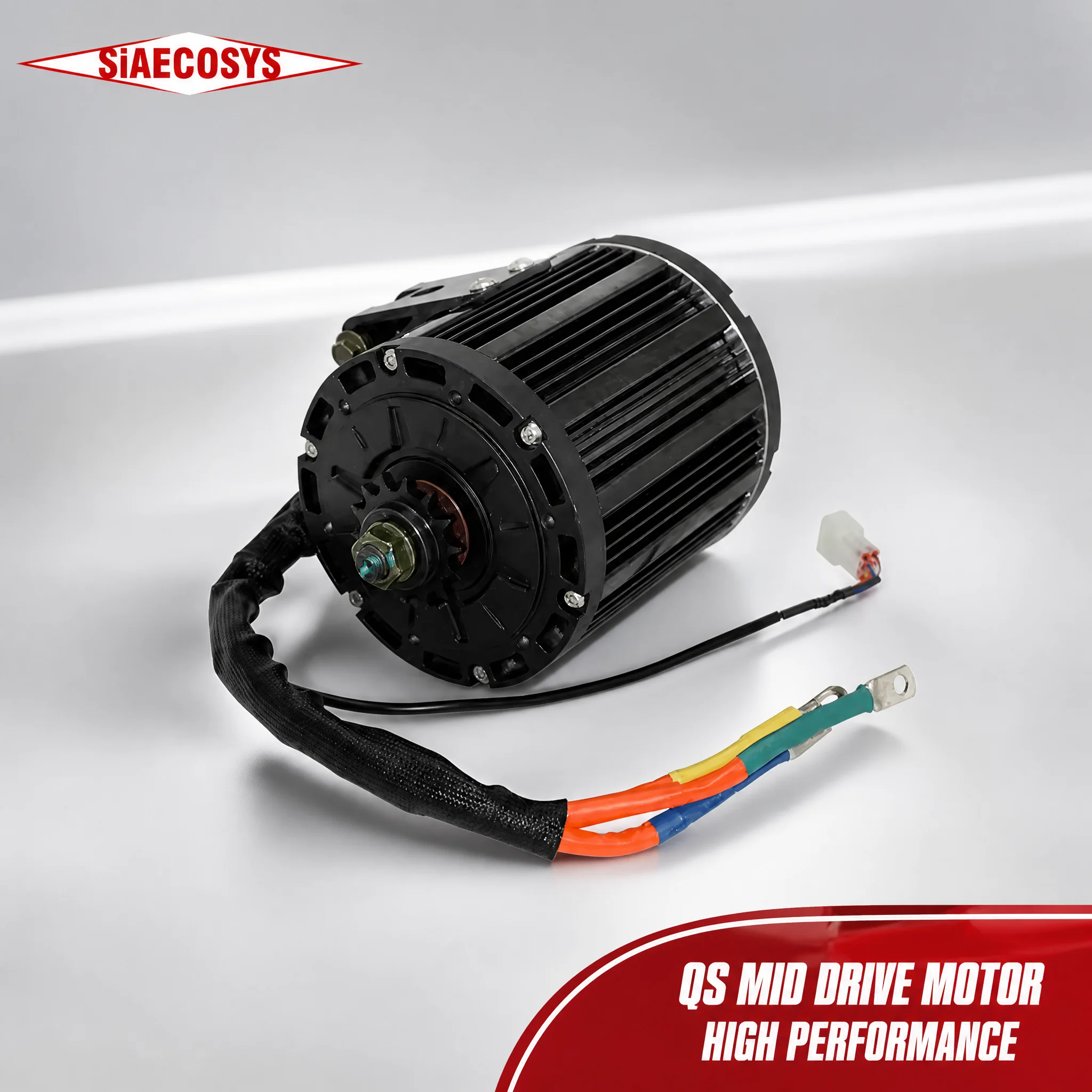 QSMOTOR QS138 70H V1 3000W 72V Mid Drive Motor 428 Chain Sprocket/Belt Type for Electric Motorcycle ATV Off-Road