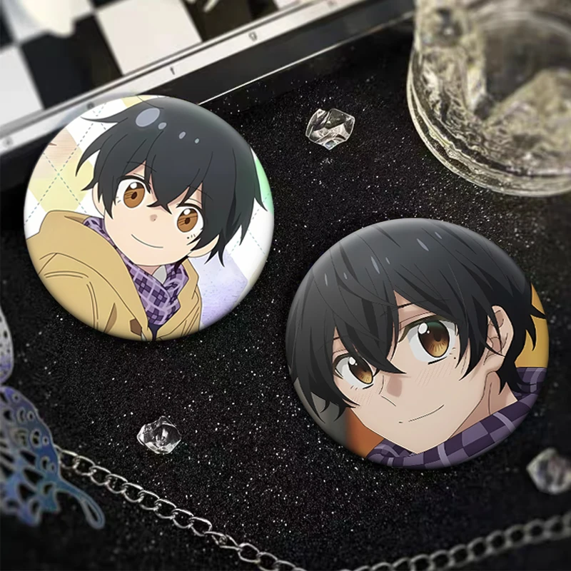 Round Exquisite Cartoon Pins BL Anime SASAKI and MIYANO Brooches for Backpack Cothes Accessories Anime Collection Badge Gifts