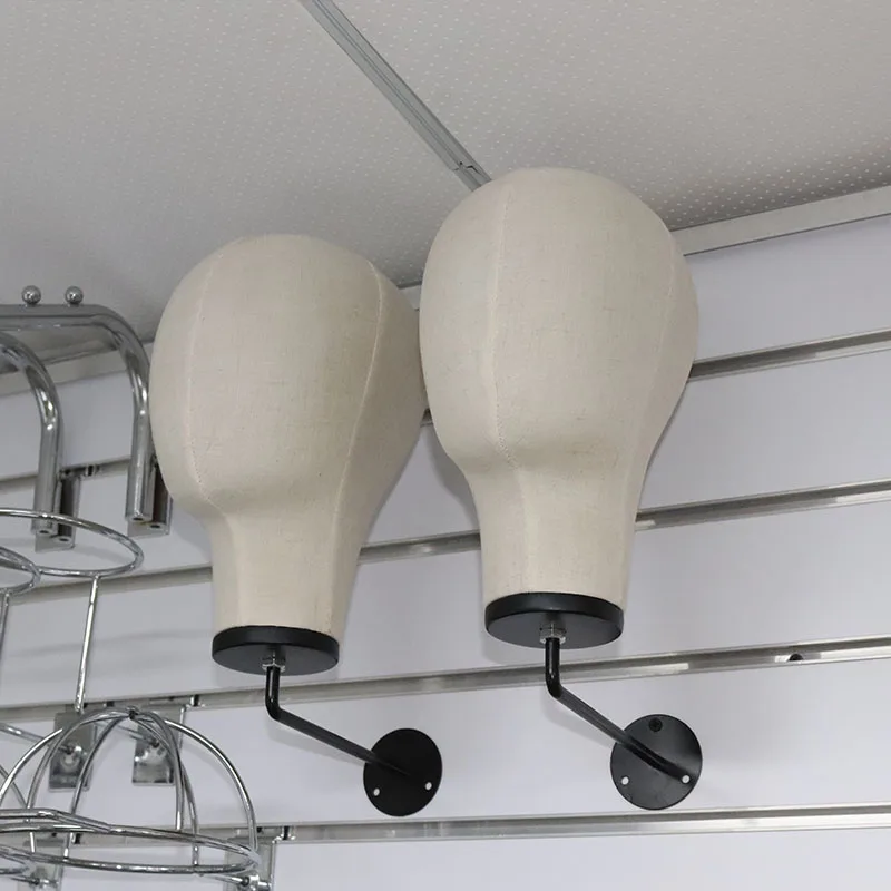 

Wholesale custom beautiful wall-mounted fabric mannequin head wig bracket display