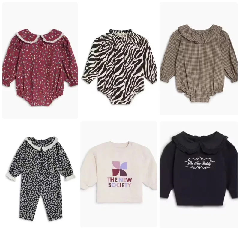 Pre-sale 2026 TNS NEW Autumn Baby Girls Sweatshirts Leopard Print Rompers Kids Boutique Clothes Baby Boys Winter Bodysuit Top