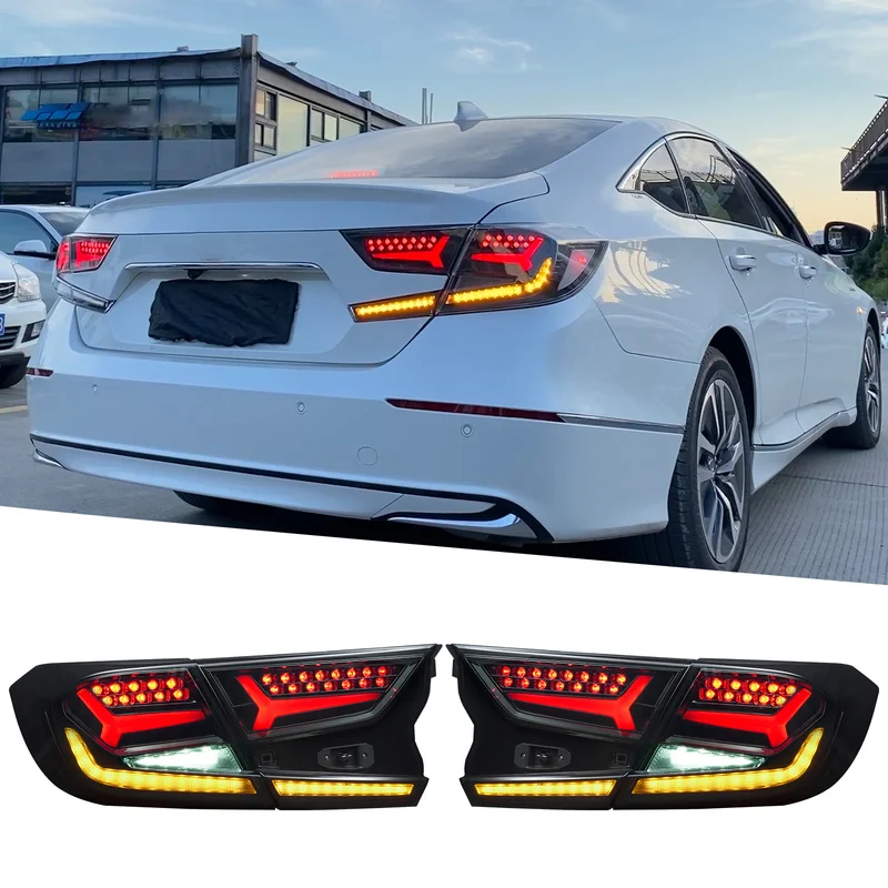 

LED Tail Lights For Honda Accord 10th Gen 2018 - 2022 Animation DRL Sequential Indicator Rear Lamp Assembly