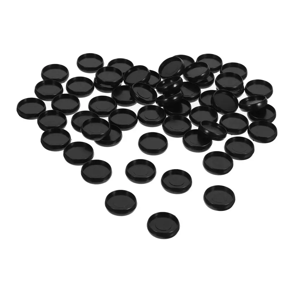100 Pcs Binder Album Binding Buckle Discs Plastic Loose Leaf Rings Mushroom Hole Black Round Photo Creative Travel