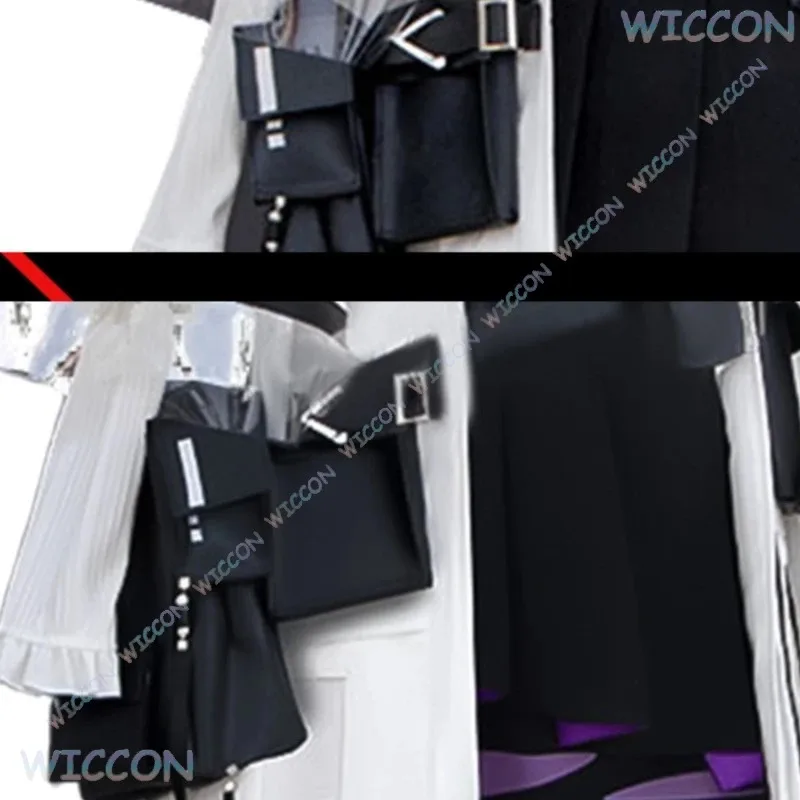 

asdh8@Arknights Priestess Cosplay Costume Game Uniforms Women Halloween Party Girls Clothes Outfit Anime Event Trench Skirt wig