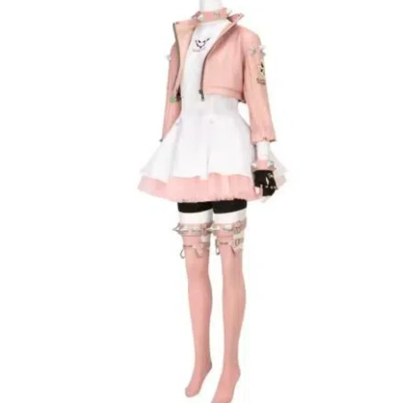 Guilty Gear Strive GGST Sweet Daydream Bullet Train El Elphelt Valentine Cosplay Pink Punk Pocker Outfit Dress Costume