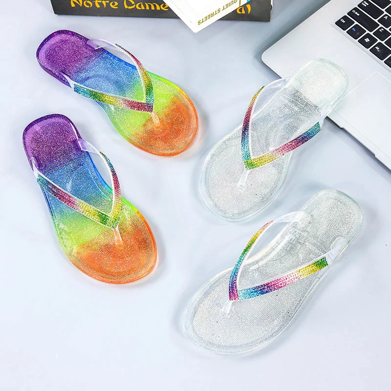 Slippers Woman Flip flops women shoes slides Cloud Cartoon rainbow summer Beach Sandal Outdoor Soft Non Slip Men Male  Female