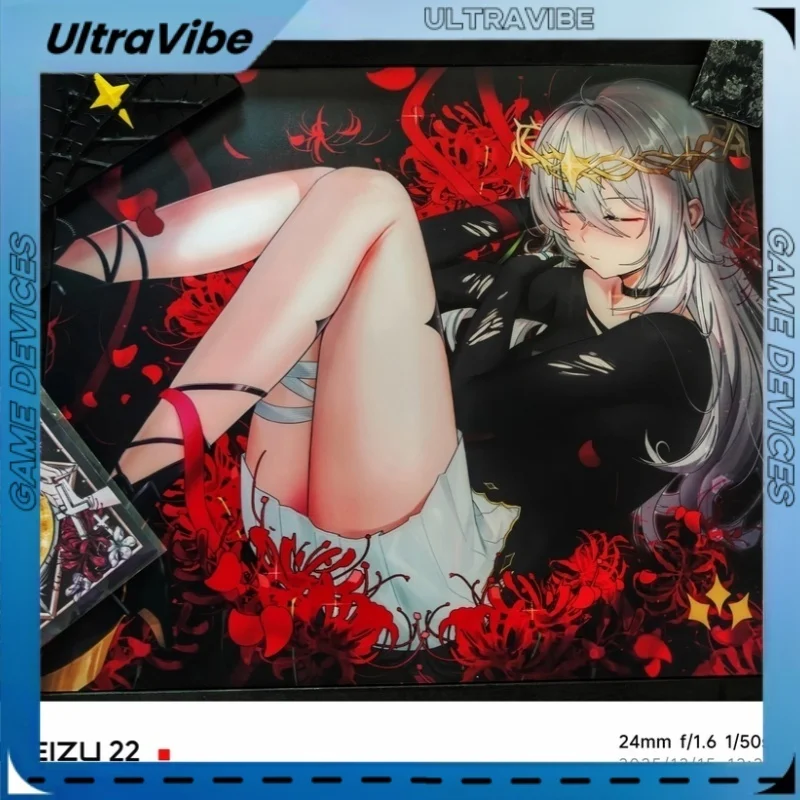 

Aimstar Flower Purial Hanazon 1,5 мм со смазным покрытием, стеклянный коврик для мыши, подходит для Apex Delta, игровой аниме, тематический стиль, подарки