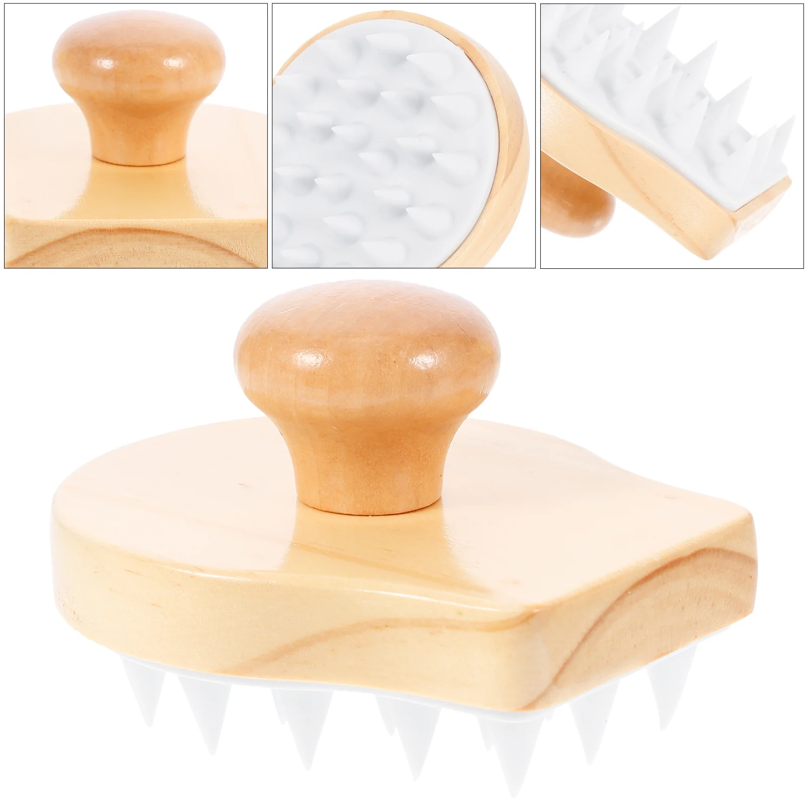 Hair Massage Brush Shampoo Portable Head Washing Comb Curls Massager Silica Gel