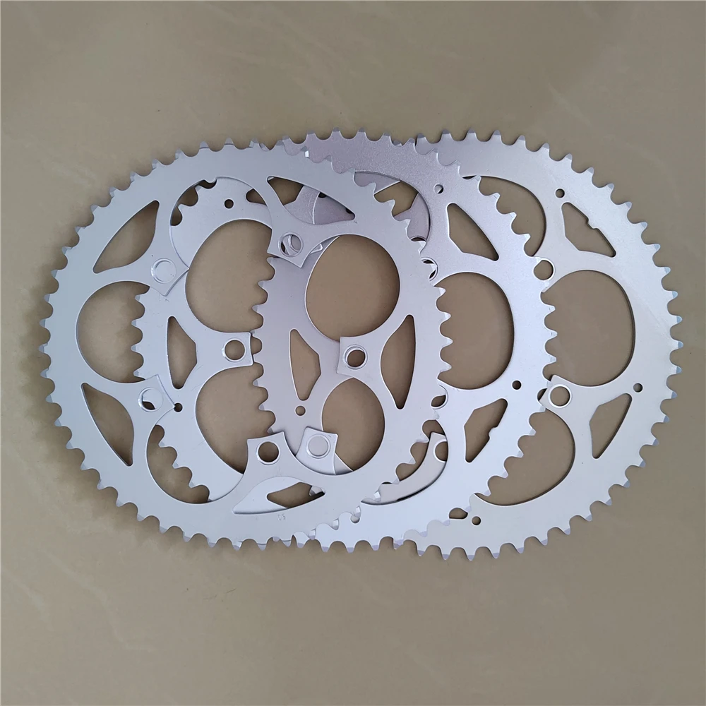 Folding Bike 48T 50T 52T 53T 110BCD Hollowed Crown Road Bicycles BCD 110 Chainring Chain Wheel Sprocket CNC 3/32\