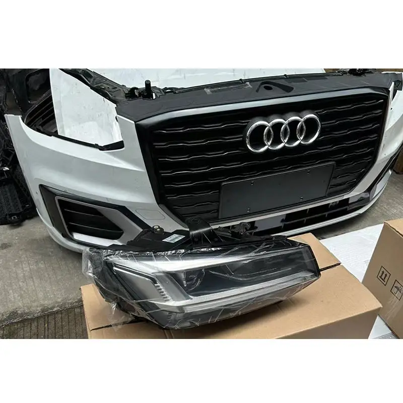 Car Bumper for   Q2 Bumper Radiator Engine Hood Grille Brake Light Front Lip of Bumper Front Face Assembly OE 81D807065