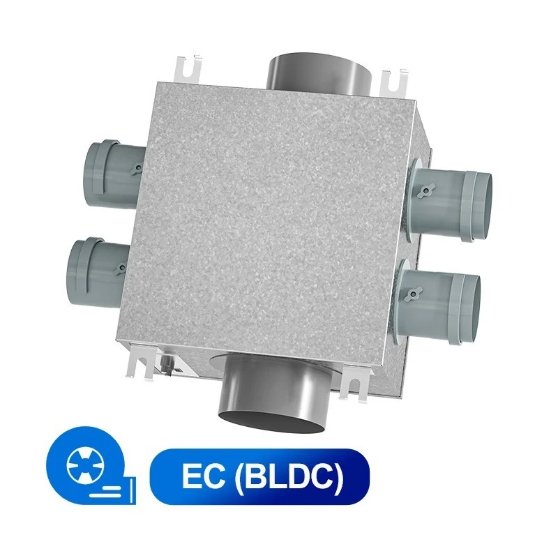 250 cubic meters mechanical ventilation sliding EC motor single outlet air smoking room ventilation system