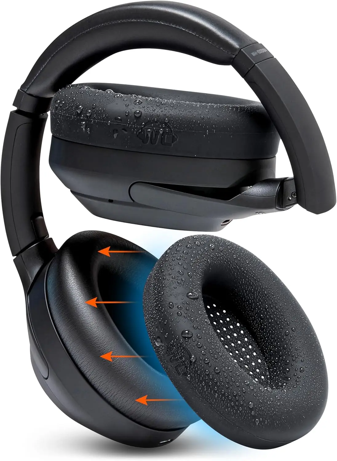 

Водонепроницаемые силиконовые амбушюры для наушников Sony WH-1000XM4, моющиеся черные защитные накладки