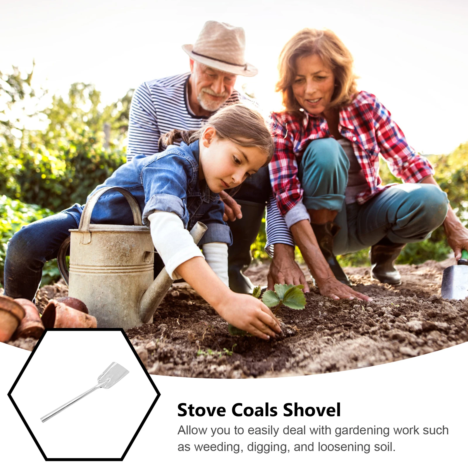 Heavy Duty Coal-Ash Shovel Thick Coals Spade with Extended Handle Multipurpose Stove Coal Shovel for Bbq Cooking