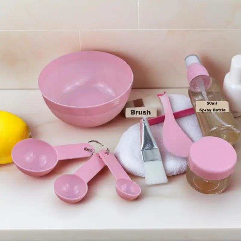 8 ชิ้น/เซ็ตแปรงหน้าหน้ากากชามช้อนชุดแปรงหน้ากากบาร์ DIY เครื่องมือความงามผสมเครื่องมือ Skin Care อุปกรณ์แต่งหน้าผู้หญิง Skin Care