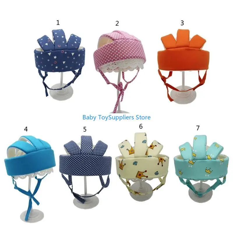 

R1WF Baby Adjustable Safety Helmet Headguard Protective Harnesses Hat Safety Learning Crawling Walking for Protection