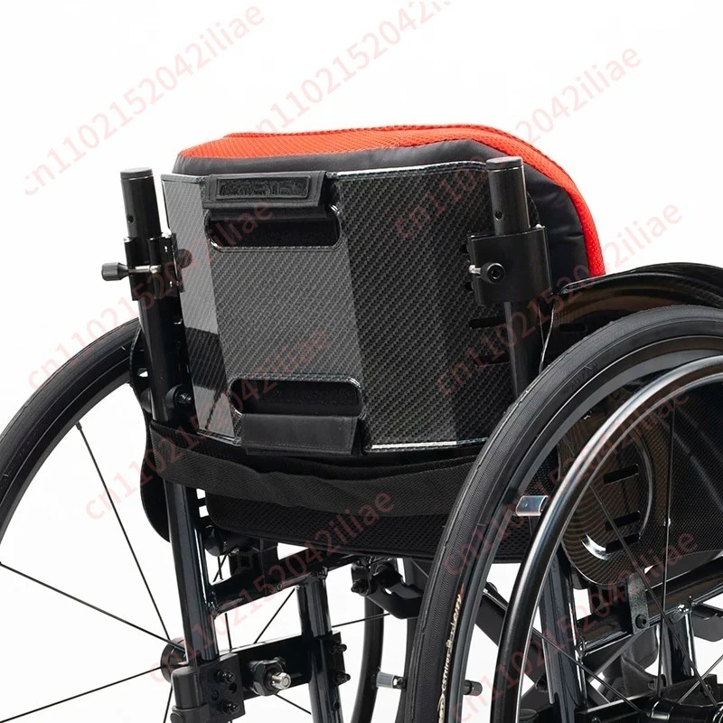 Sports Wheelchair, Height Adjustable and Replaceable Aluminum Backrest Lightweight Portable Foldable