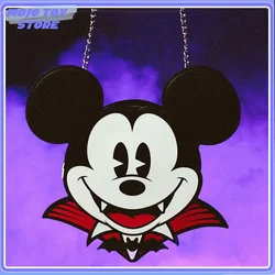 Mickey Anime Peripheral Y2k Gothic Dark Punk Three-Dimensional Cartoon Shaped Chain Crossbody Bag Night Light Backpack Gift