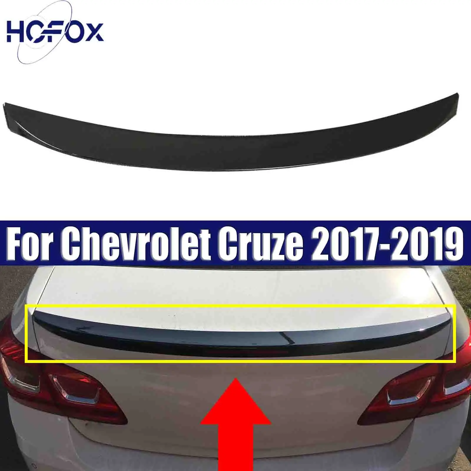 

For Chevrolet Cruze 2017-2019 Car Rear Wing Primer Color Rear Spoiler